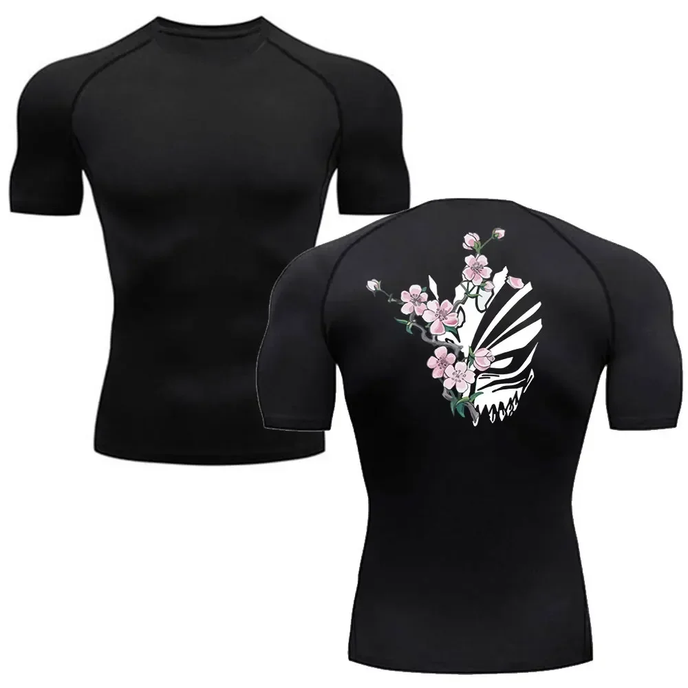 Compression Shirt Man Gym Anime Bleach T Shirt For Men New Trend Sport Men Fitness Tracksuit Boxing Jerseys Compression Shirt 6