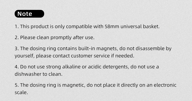 Description Picture 5 of itemCoffee Dosing Ring Magnetic Espresso Dosing Funnel 36 Magnets for 58MM Portafilter Barista Accessories Coffeeware