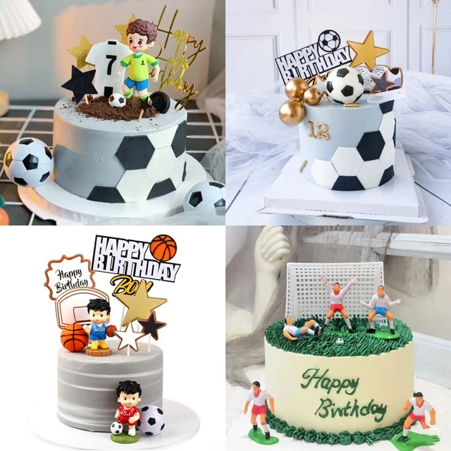 Football Cake Designs Birthday Boy  Football Cake Toppers Birthday Cakes -  1set Gold - Aliexpress