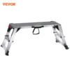 VEVOR Folding Work Platform Aluminum Drywall Stool Ladder Heavy Duty Work Bench w/ Non-Slip Feet for Washing Vehicles Painting 1