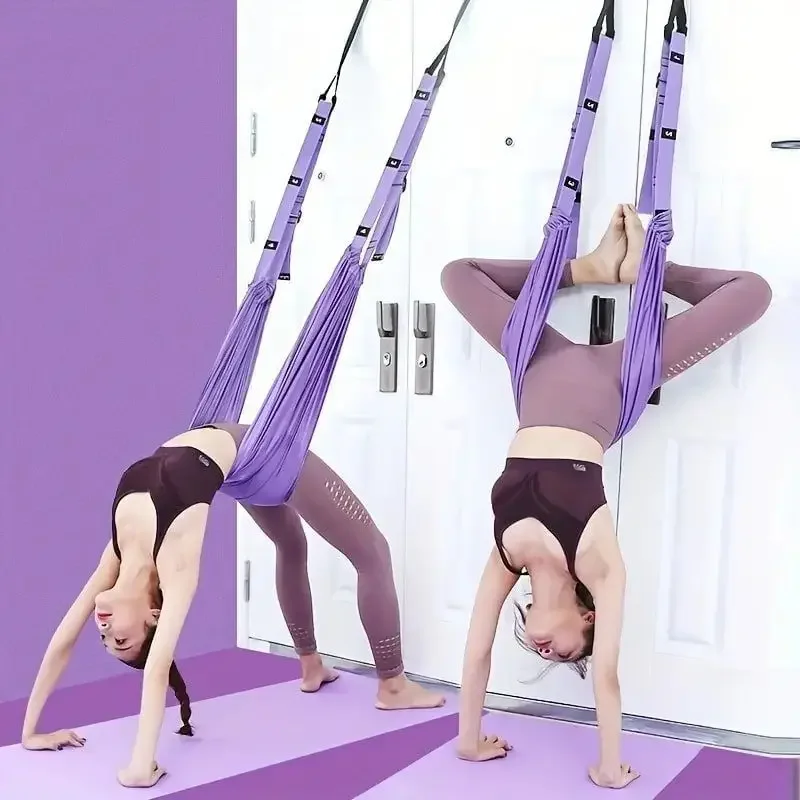 Aerial Yoga Rope for Back Pain Hammock Swing Stretching Strap Anti-Gravity Inversion Yoga Hammock Belts Yoga Stretch Rope