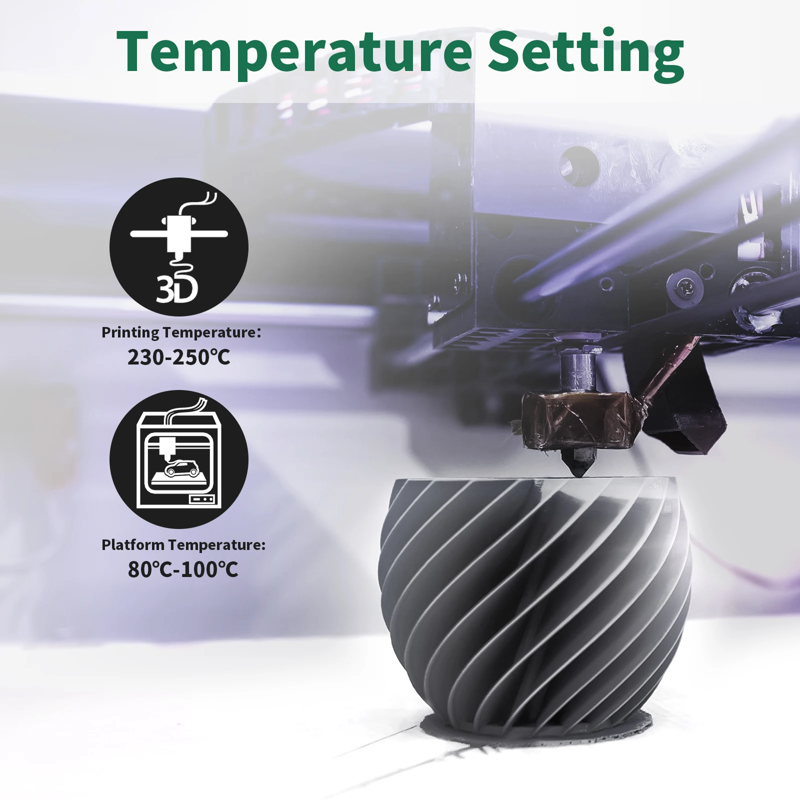 Geeetech-filamento Plástico da Impressora 3d do Abs Emaranhado-livre Não-tóxico Empacotamento de Vácuo Branco Preto Vermelho Azul 175 mm 1kg - Imagem 4