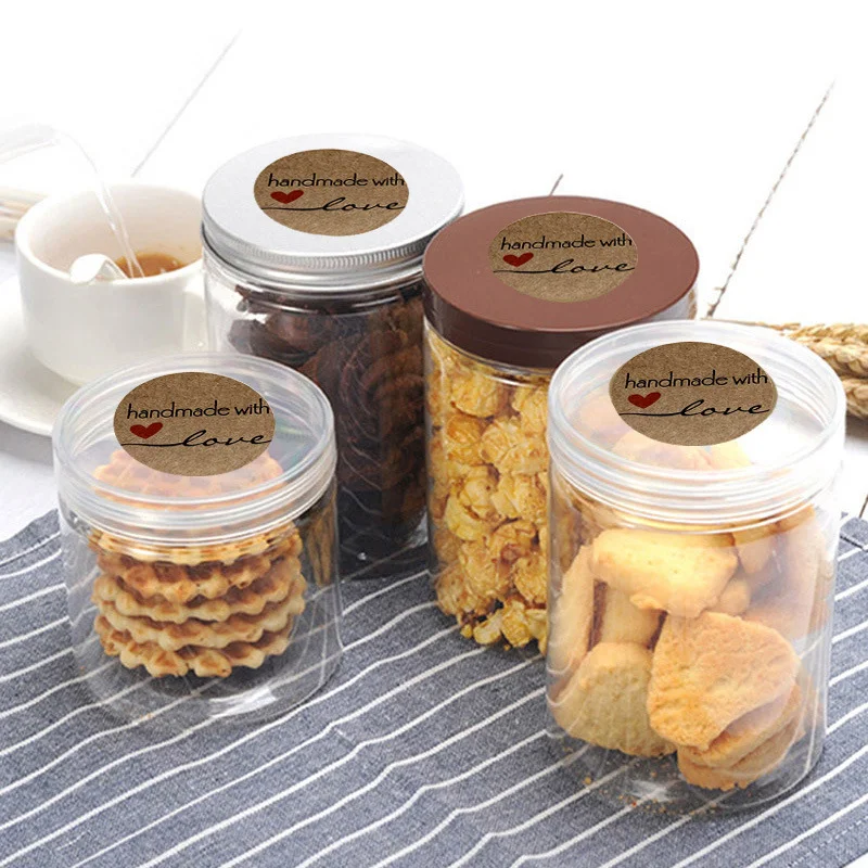 120Pcs Christmas Kraft Paper Stickers Gift Decoration Labels Self-Adhesive Sealing Stickers for Holiday Wrapping Scrapbooking