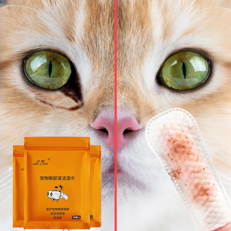 Wet Wipes Eye Tear Ear Stain Remover Cleaning For Pets Portable Wet Towels Dog Cat Cleaning Wipes Grooming Wipes Towel