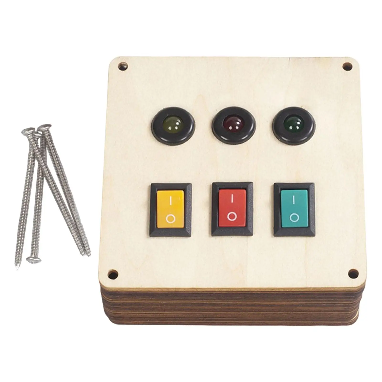 

Busy Board Lights Switch Life Skills Educational Baby Activity Button Toy Fine Motor Skills for Toddler Children Birthday Gift