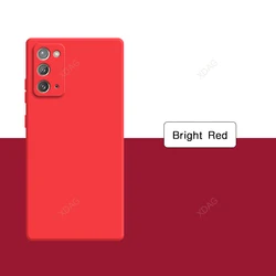 Premium Silicone Matte Shockproof Phone Case Cover - Soft, High-Quality Protection for Samsung Note 20 (Bright Red)