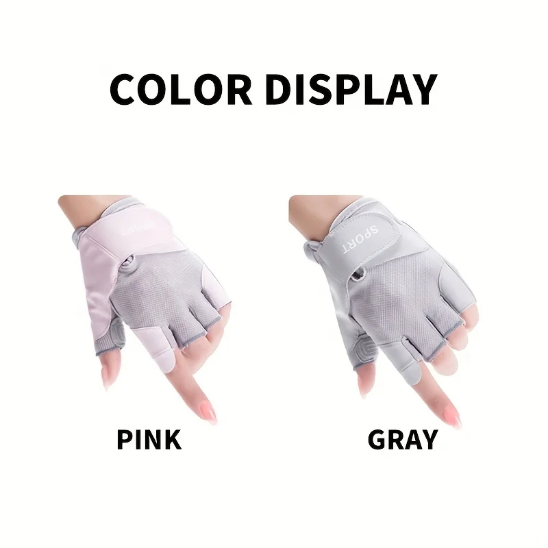 1 Pair Breathable Half-finger Cycling Anti-skid Quick Dry Fitness Gloves, Suitable For Road Cycling 3