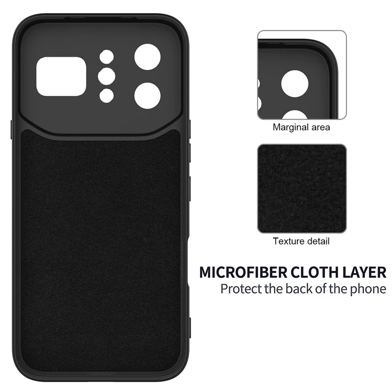 Premium Liquid Silicone Case with Lanyard Strap and Flocked Interior