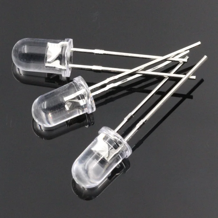 50/100pcs LED Diode Assorted Kit F5 5mm Ultra Bright LED Diodes White Red Blue Green Yellow for DIY Light Emitting Diodes