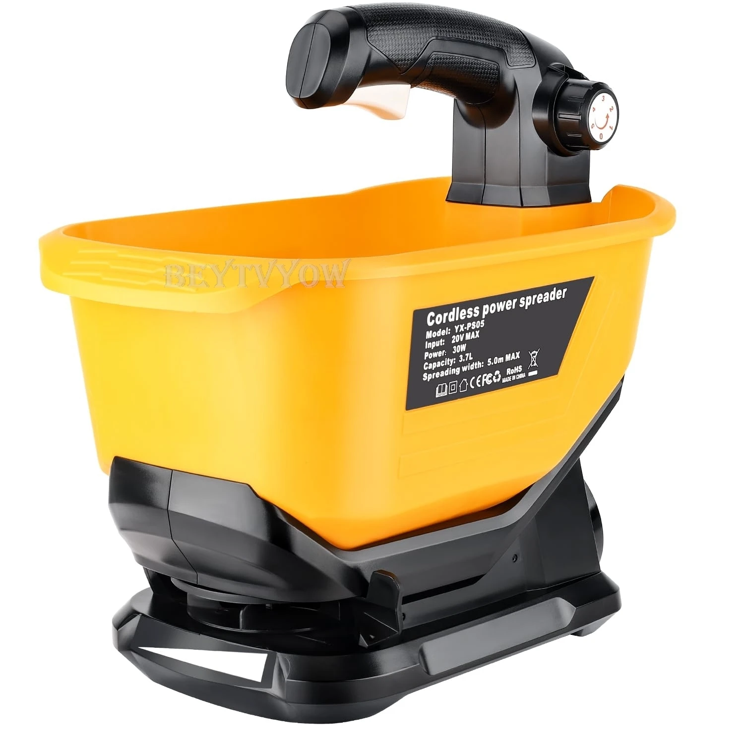 Cordless Salt Spreader for Dewalt 20V 60V Li-ion Battery Handheld Seed and Ferti