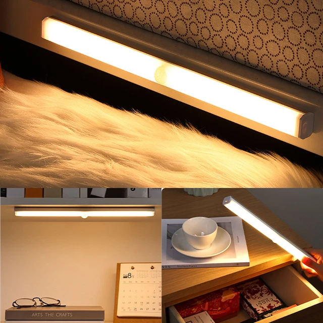 Lampe Led Sans Fil Avec Capteur De Mouvement, Veilleuse Rechargeable Par  Usb, Rétro-éclairage Pour Garde-robe, Placard, Cuisine, Escalier -  AliExpress