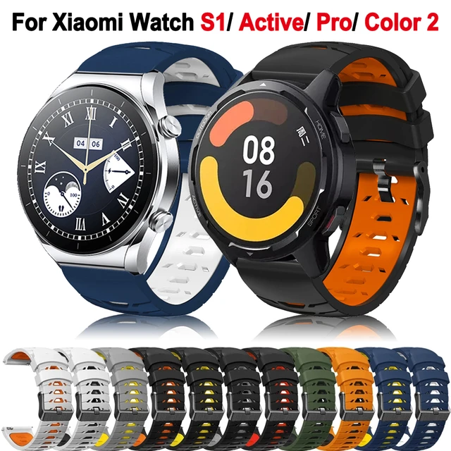 22 20mm For Xiaomi MI Watch S1 Pro Active Color 2 Band Strap Silicone  Bracelet