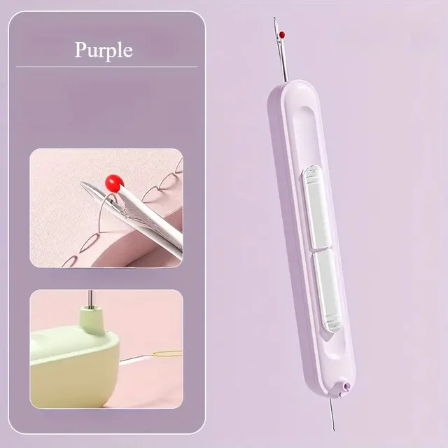 2in1 Hand Sewing Needle Threader and Seam Ripper Easy Threading and Stitch Removal Tool for Seniors Durable Sewing Accessory 6