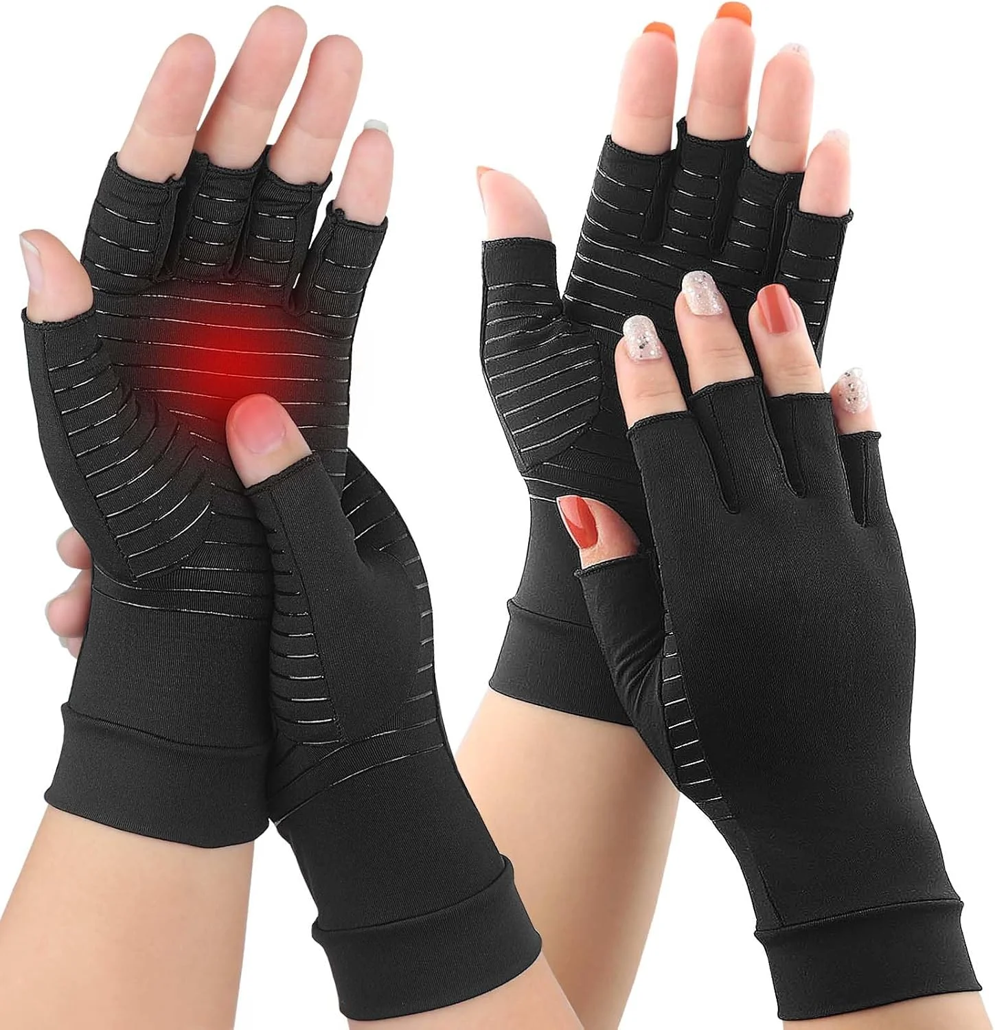 Unisex Fingerless Arthritis Gloves 1