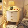 3-Drawer Nightstand Set of 2, Luxury Bedside Table End Table with Storage Drawers and Golden Legs, Modern Nightstand for Bedroo 4