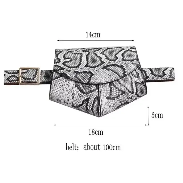 Fashionable Small Waist Bag Versatile Women Small Delicate Snake Skin Decorative Belt Saddle Bag Fashionable Sweater Belt Trendy 4