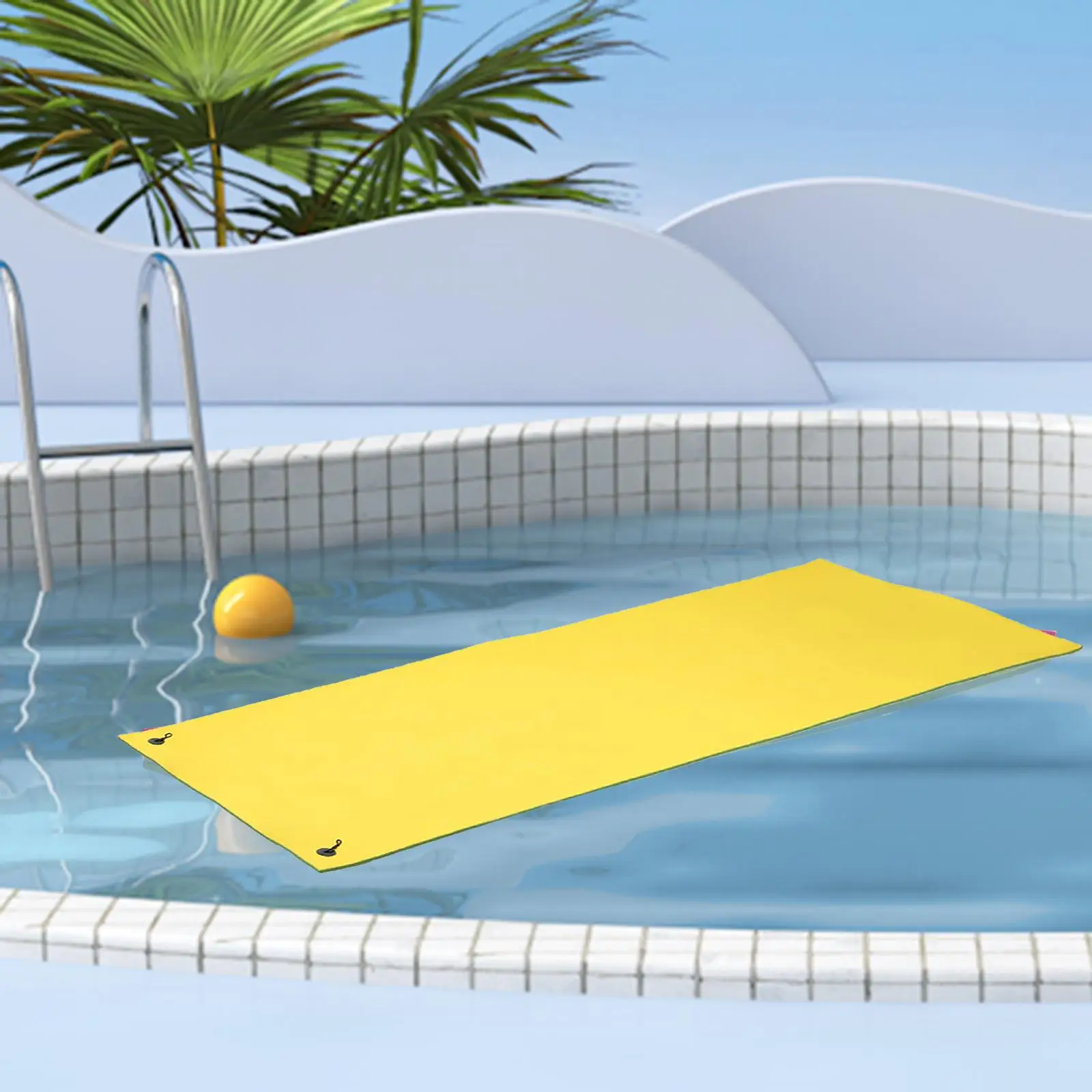 

Floating Mat Water Cushion Pad 3 Layer 106x35.4x1.3inch Having Fun on The Water for Fresh Water and Salt Water (Random Color)