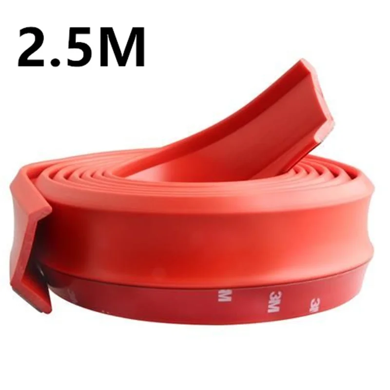 Front Bumper Spoiler Lip 8.2ft/250cm Length Universal 2.5m Rubber Side Skirt Protector Cover Car Front Bumper Guard Strip Air Dam Black B1453945 901f 4dd6 80b3 9732f6c5a4e4.05dce9bacb13669037604941fd944a7f - View #7