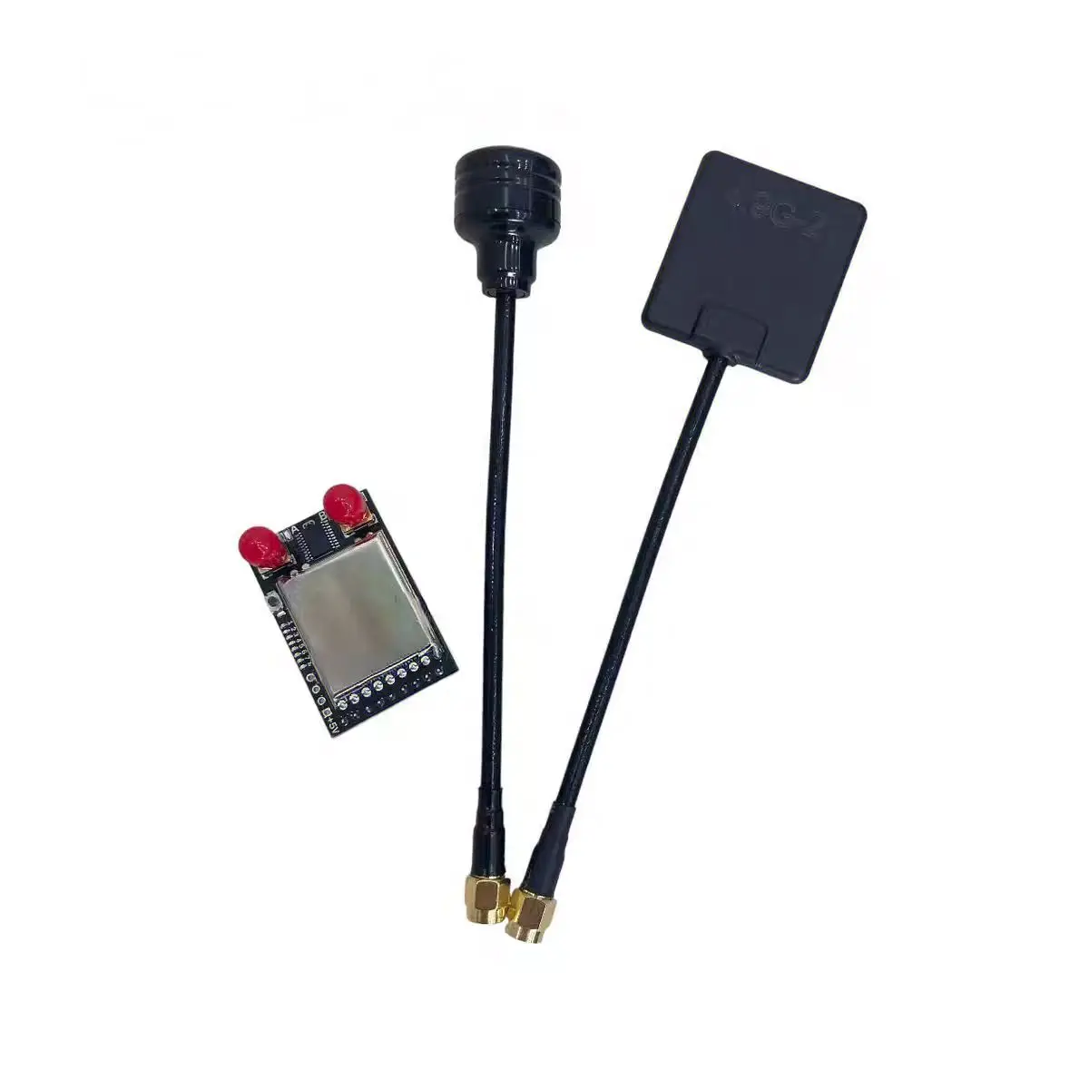Récepteur VRX FPV avec ses deux antennes orientables, prêt à être fixé sur des lunettes vidéo