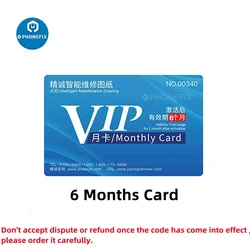 Enhanced Product Title:  
JCID WUXINJI ZXW Tools Mobile Phone Schematic Diagram Subscription Card (JC 6 Months)