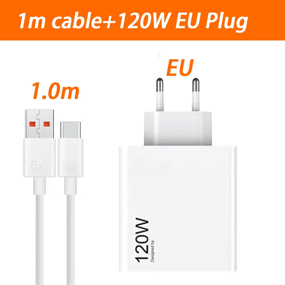 120W Fast Charging Power Adapter with 1M 6A Cable