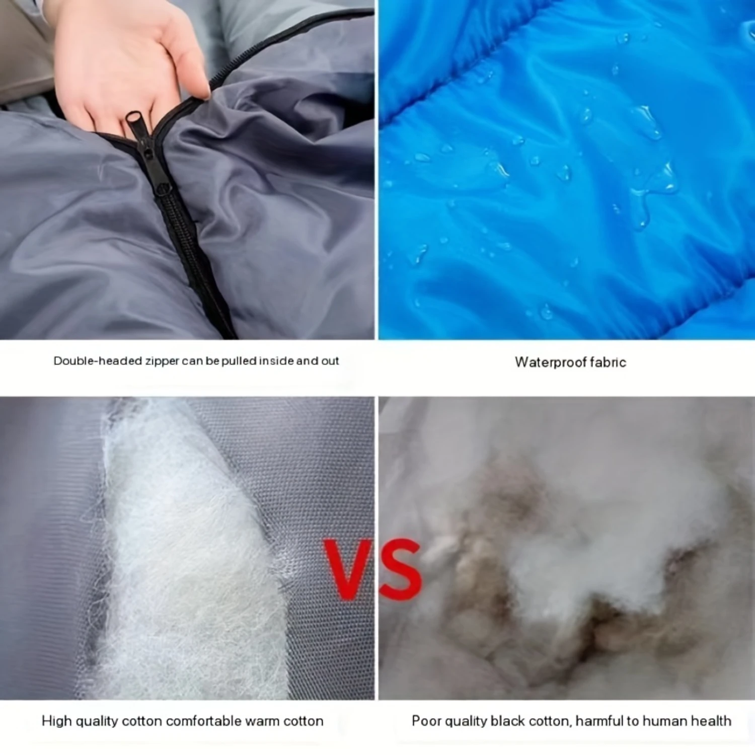 Three-Season Camping Sleeping Bag-Perfectly Insulated for Comfortable Temperatures, Ultra-Lightweight for Easy Carrying, Durab
