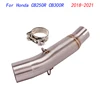 Slip On Motorcycle Mid Connect Tube Middle Link Pipe Stainless Steel Exhaust System For Honda CB250R CB300R 2018-2021