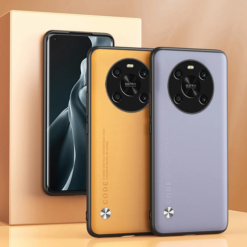 Luxury PU Leather Matte Phone Case with Full Protection