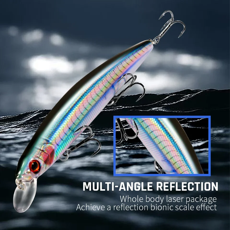 Esca Minnow Galleggiante 7 Pollici (24g) – Pesce Artificiale Per Acqua Salata E Dolce