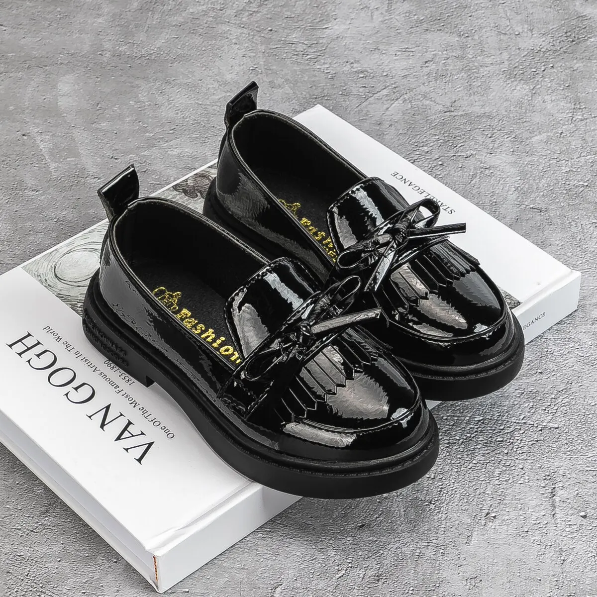 Leather Shoes Girls Shoes Girls Flats Meckior Girls Kids Leather Shoes Party Campus Bowtie Tassels Flats Soft Comfortable Casual Fashions Children Princess Shoes