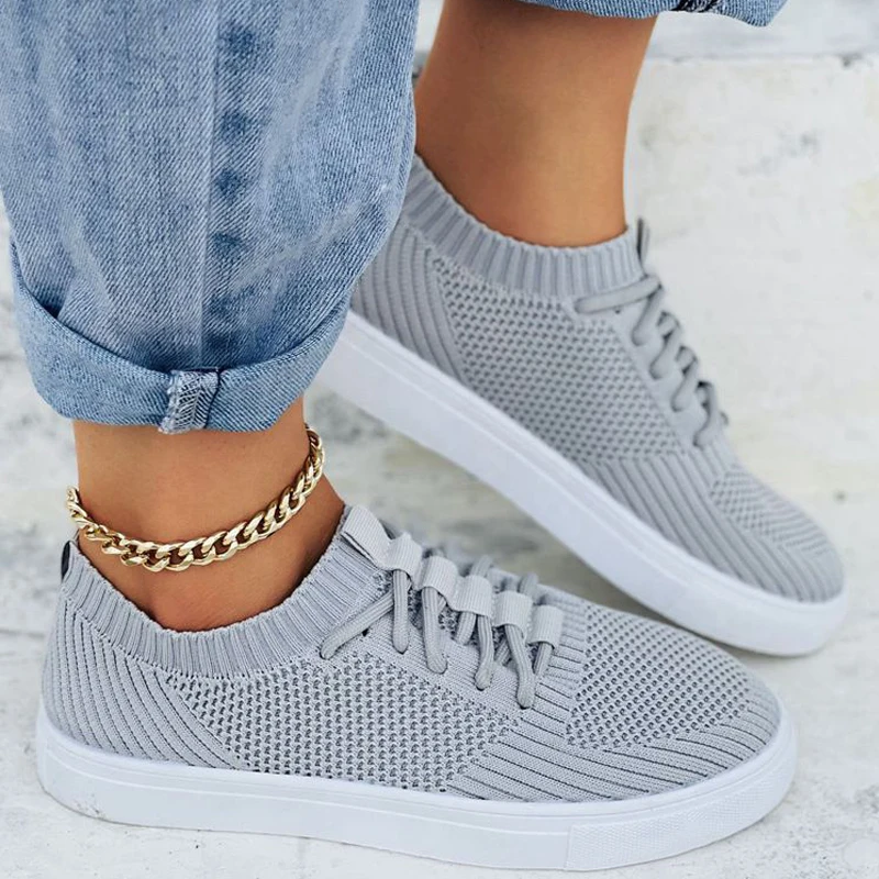 Women Shoes Fashion Breathable Walking Mesh Flat Shoes Woman Casual Sneakers Women 2023 Tenis Feminino Female Shoes