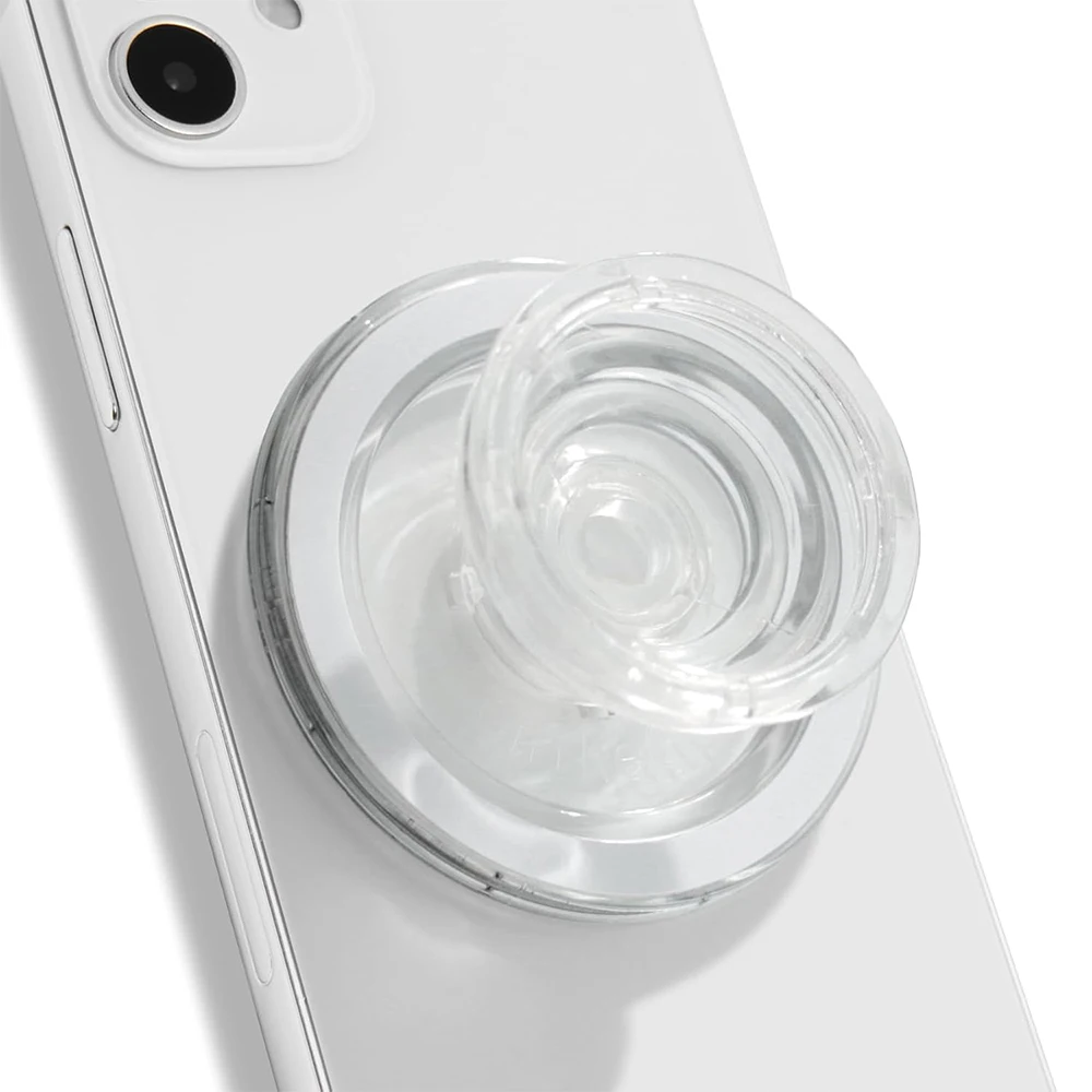 Clear Acrylic Magnetic Phone Stand – Detachable Grip & Kickstand, Removable