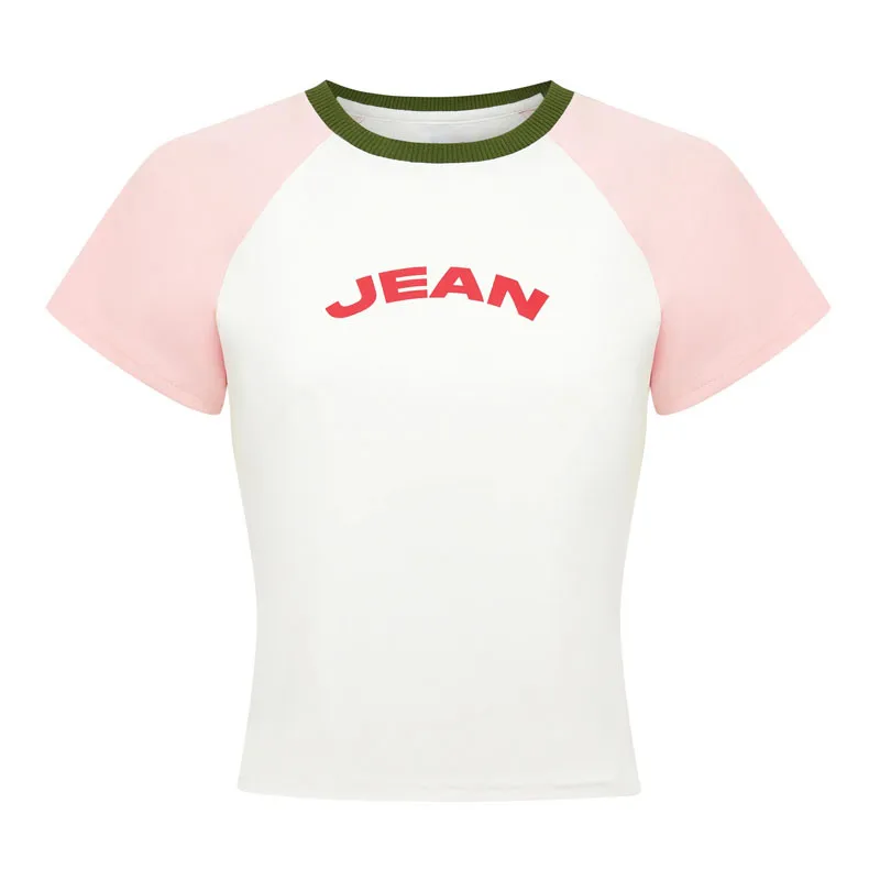 

Y2K cut letter print short-sleeved summer Harajuku retro body-dressing T-shirt Gothic girl punk