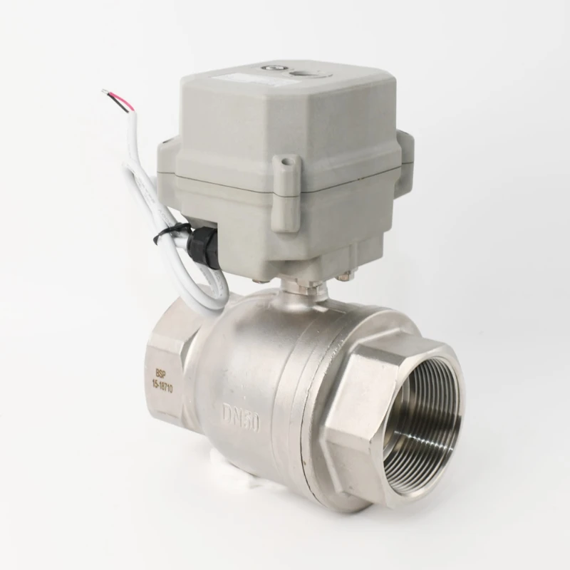 

2 inch 2 way dn50 SS304 stainless steel normally closed electric motorized ball valve 12v price