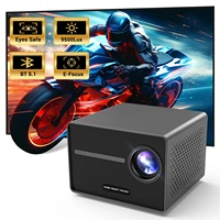 HAPPRUN Electric Focus Mini 1080P Bluetooth Projector, 200" Outdoor Movie Support, Compatible with Smartphone/HDMI/USB/PS5 1