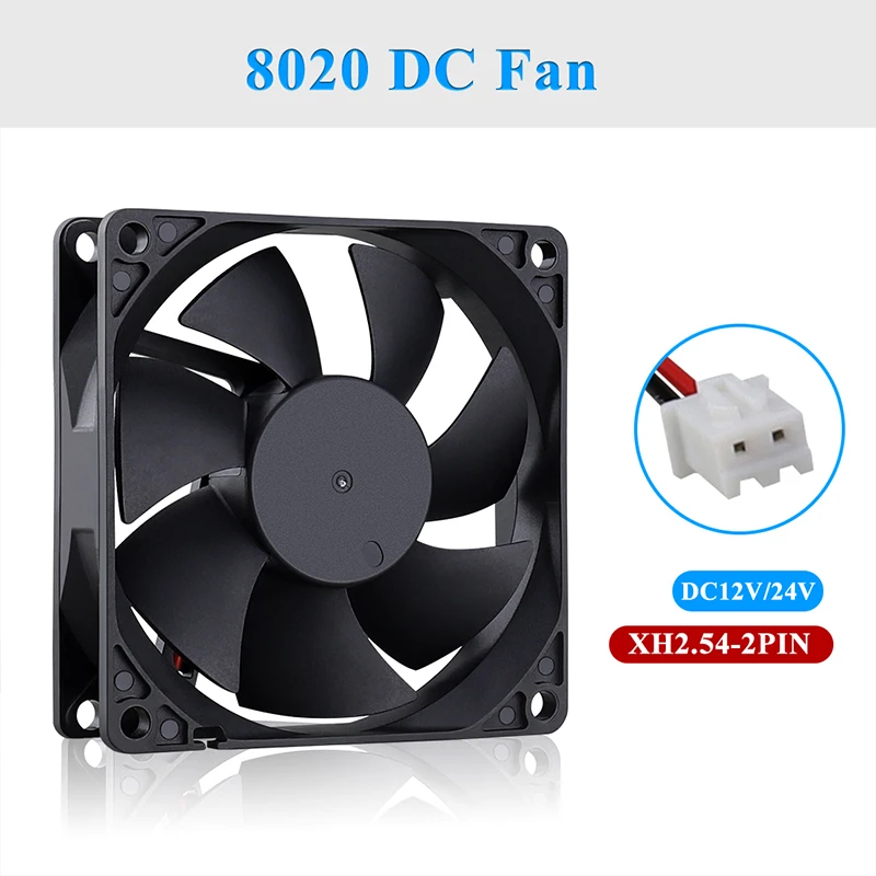 sem escova, silencioso, Ventilador axial de refrigeração do PC, 2pcs