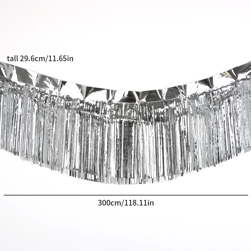 (3M/roll)Width 29.6Cm Rainsilk Flag Party Atmosphere Decoration Festival Celebration Floral Design Diy Cheerleading Team