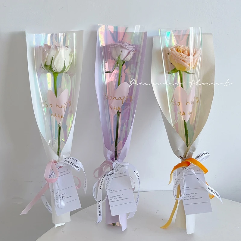 

50 шт. волшебный Одиночный пакет, Цветочная упаковочная бумага, цветочный пакет, розовая фотография, Свадебный декор