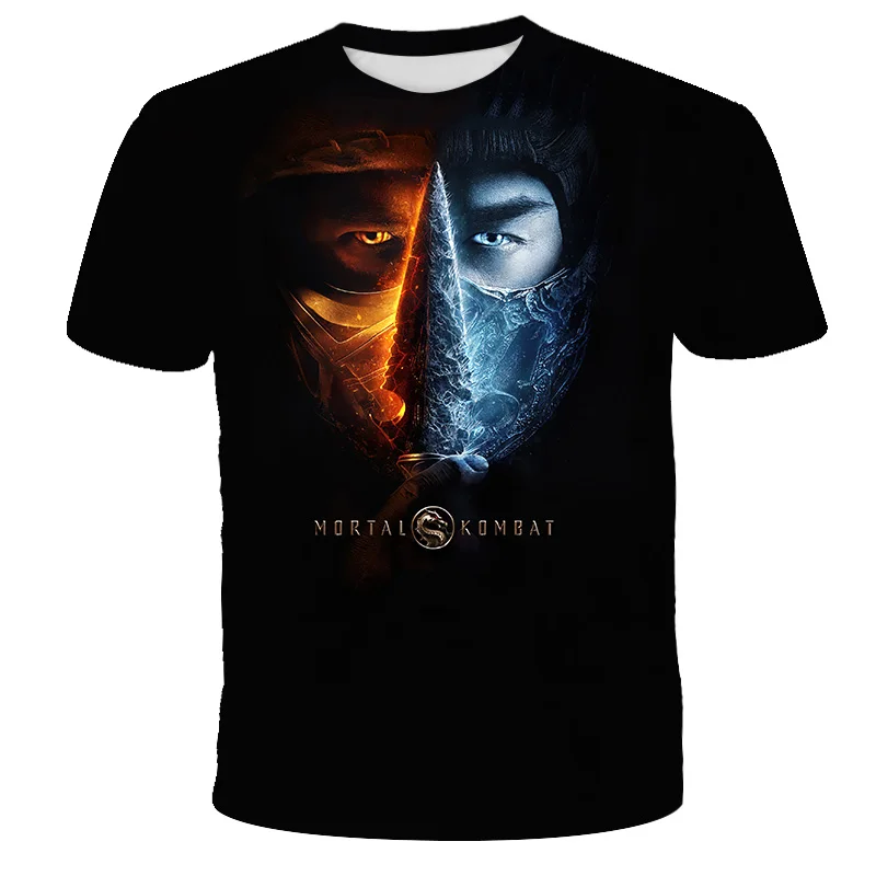 2021New Mortal Kombat 3D Printing Kids Boys T-Shirts Fashion Fighting Games Streetwear Kids Sports And Leisure Clothing Hip-Hop baggy t shirt