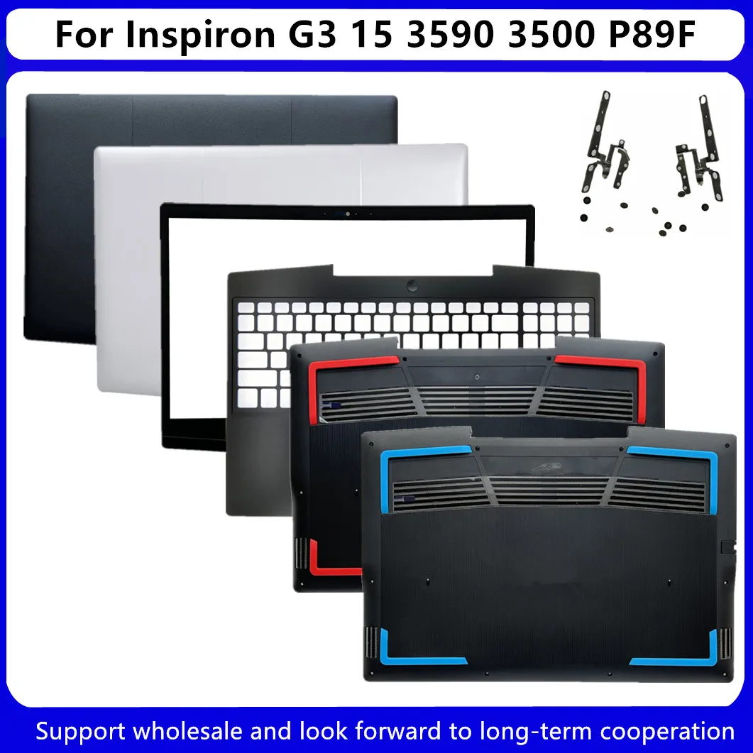 Tampa Traseira do Lcd para Dell Moldura Dianteira Dobradiças Parafuso Dell Inspiron g3 15 3590 3500 P89f 0747kp 03 Hkfn Ygcnv Novo