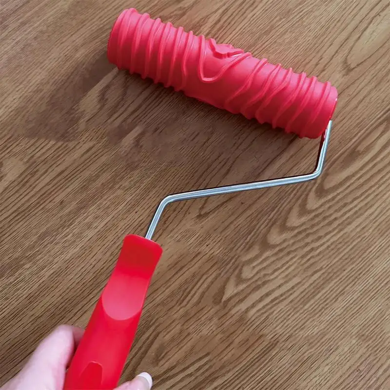 Wood Grain Tool 8Pcs/Set Wood Grain Paint Roller Soft Rubber Graining Tool Paint Look Like Clear Texture Pattern