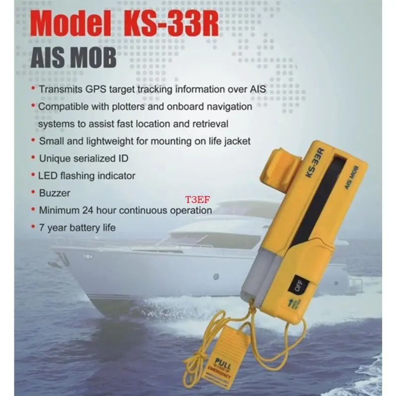 T3EF Waterproof Locator Beacon with Long Battery Life for Reliable Navigation Tracking Marine and Wilderness