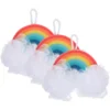 3 Pcs Rainbow Bath Sponge Set Kids Exfoliating Shower Body Scrubber PU Sponge Gentle Skin Care Bathtub Cleaning Reusable 5