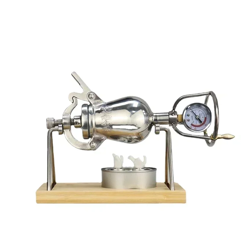 Popcorn Machine 300ml Hand Open Firing Popcorn Puffing Machine Stainless Steel Mini Popper Maker