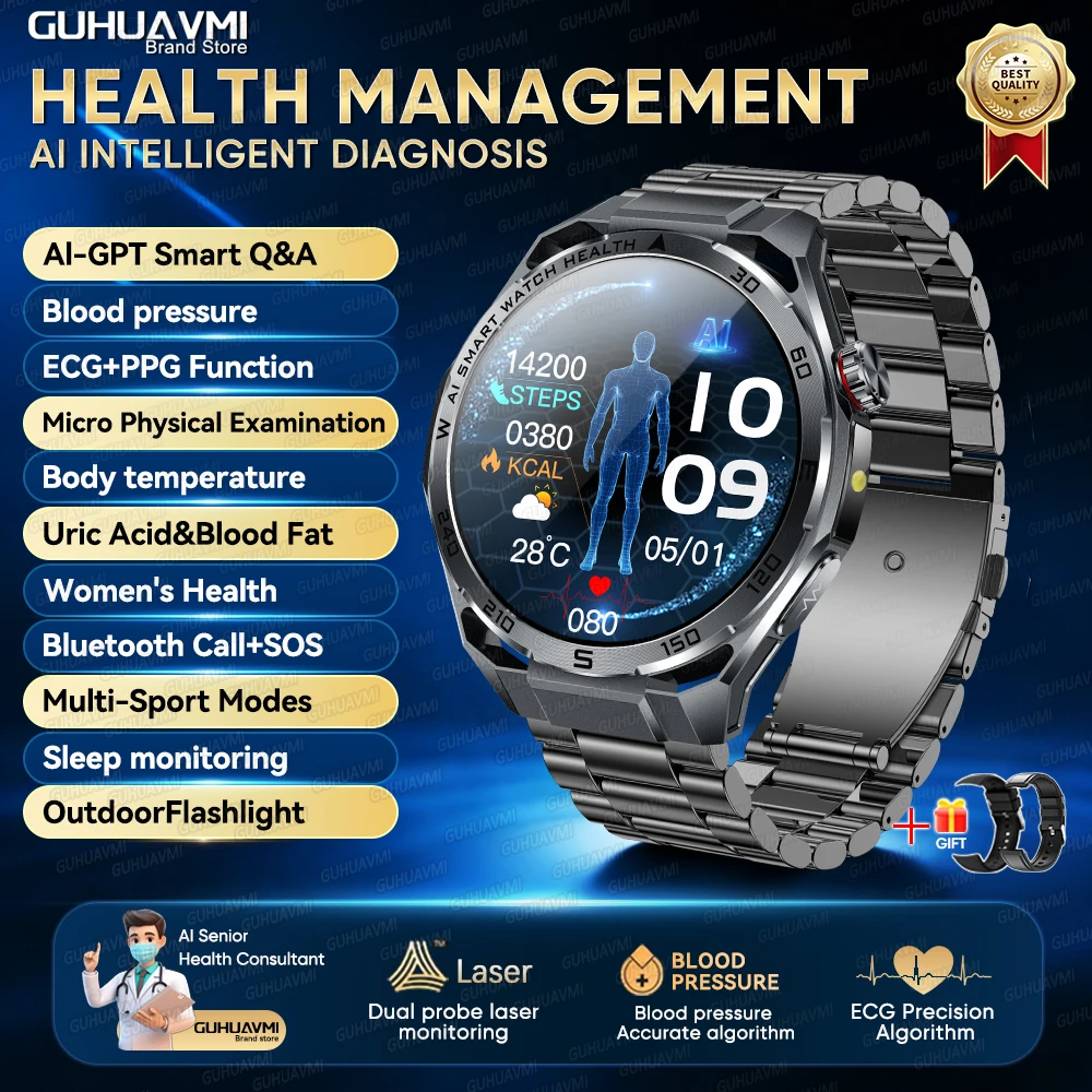 2026 Accurate Diagnosis AI Health Smart Watch ECG Heart analysis thumbnail 10