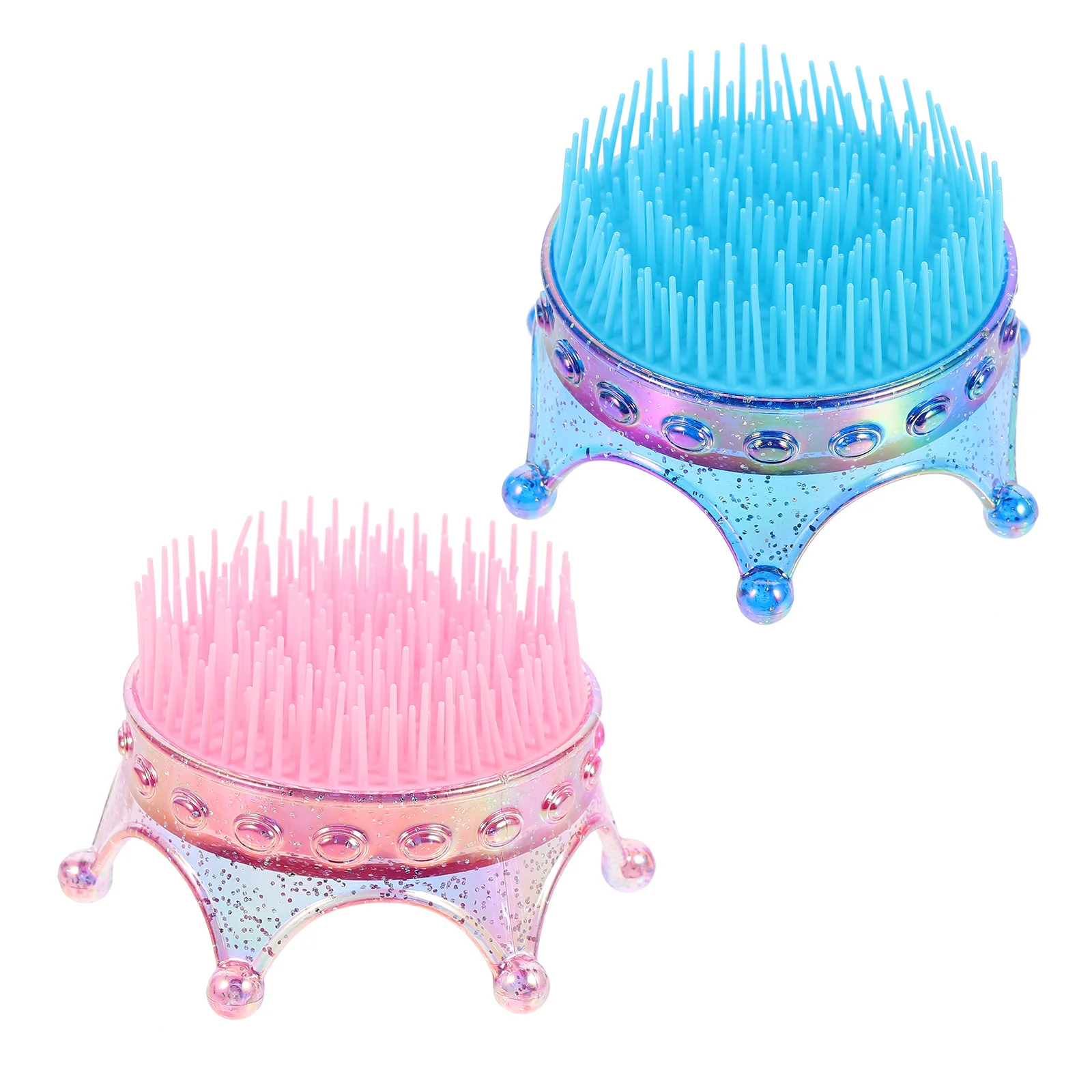 

2 Pcs Children's Comb For Children Brush for Kids Girl Small Mini Combs Baby Girls Gift Glitter Flash Travel