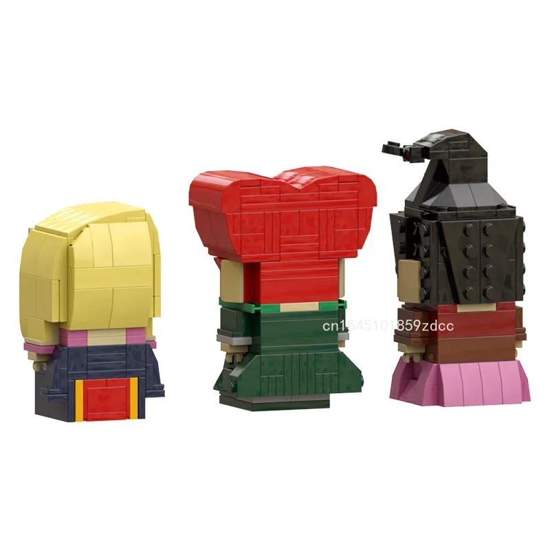 MOC Hocus 포커스드 액션 피규어, Winifred Mary Sarah BrickHeads 빌딩 블록, 영화 마녀 세 자매 벽돌 장난감, 크리스마스 선물