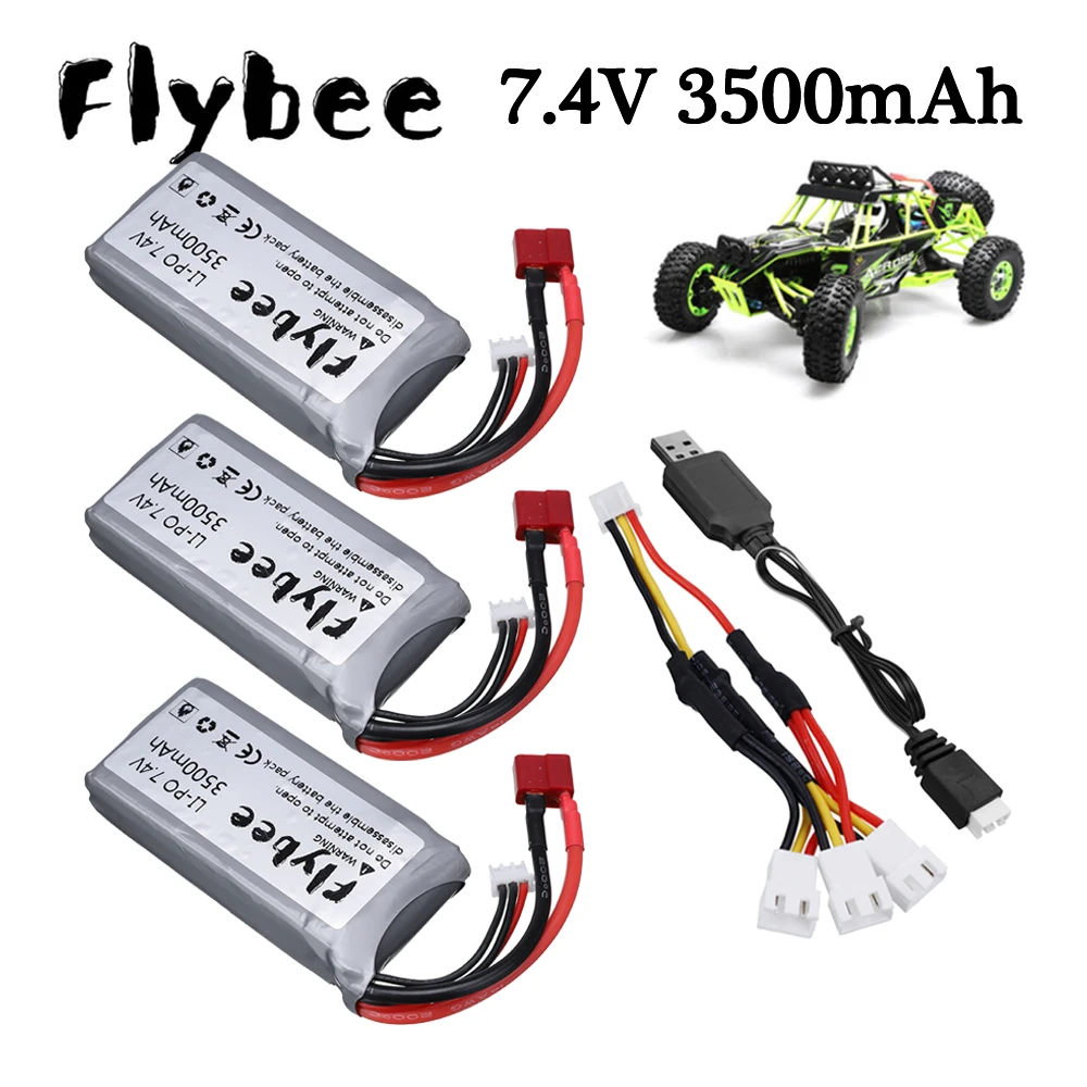 

Обновленный аккумулятор Lipo 7,4 В 3500 мАч RC/зарядное устройство USB для Wltoys 144001 12428 12423 Радиоуправляемый автомобиль feiyue 03 Q39 детали 2s 7,4 в автомобильный аккумулятор