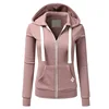 2024 Autumn/Winter New Women's Personalized Fashion Sports Hoodie Long Sleeve Drawstring Pocket Zipper Coat Woolen Sweater Top 5