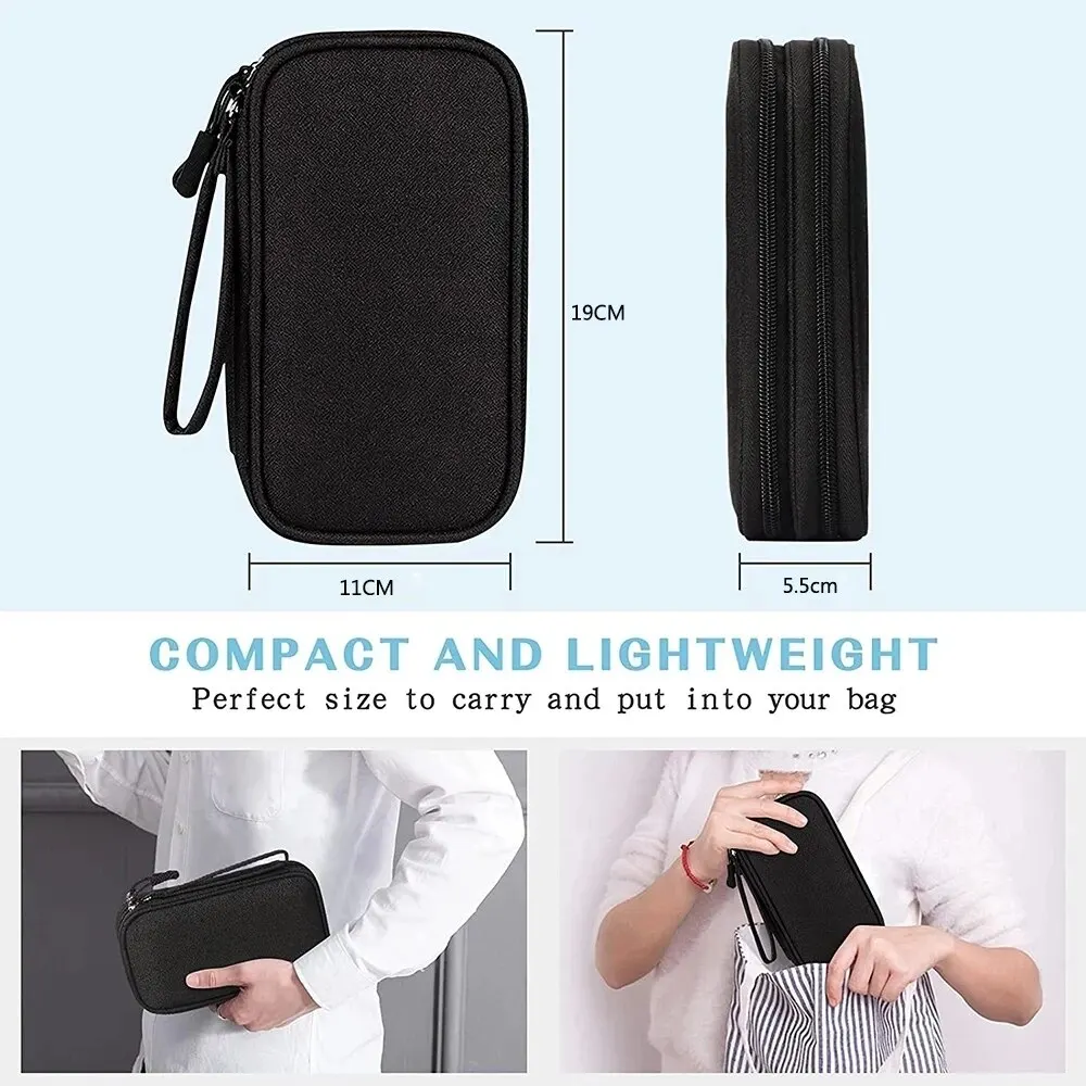 NEW Travel Organizer Bag Cable Storage Organizers Pouch Carry Case Portable Waterproof Double Layers Storage Bags For Cable Cord 2